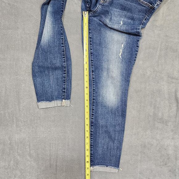 Gap 1969 Jeans Authentic True Skinny Cuffed Ankle Mid Rise Size 29 Regular - Picture 10 of 10